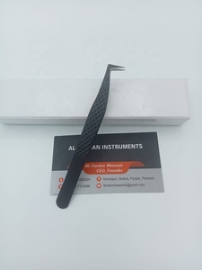 Tweezers For Lash Extension <b>Black</b> Plasma Tip 90 Degree Slim <b>Boot</b> Eyelash Volume Tweezer And Card Boxes Stainless Steel - Product Image 6