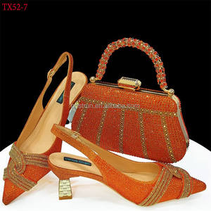 TX52 Nuova Collezione <span class=keywords><strong>Scarpe</strong></span> e Borsa Verde per Feste Set Africano 2024 <span class=keywords><strong>Scarpe</strong></span> e Borse da <span class=keywords><strong>Donna</strong></span> Africane Decorate con Strass - Product Image 6