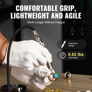 Penna per Incisione Pneumatica Regolabile da 1/8'' con Velocità di 11400 BPM, Penna Portatile per Incisione Diretta con Tubo dell'Aria, Micro Utensile per Incisione - Product Image 4