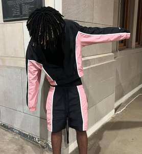 Windbreaker Short Set Zip up Windbreaker <b>Jacket</b> Tracksuit Polyester Streetwear Track Suit Set - Product Image 3