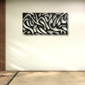 Panel de Arte Metálico de Paisaje Abstracto, Escultura de Pared de Hierro Cortada con Láser, Silueta Moderna Minimalista Geométrica, Decoración Colgante - Product Image 2