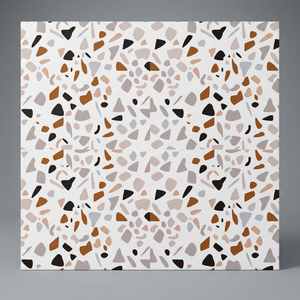 400x400mm béton corps entier granit aspect terrazzo conception finition brute porcelaine carreaux de sol rustiques 16x16 pouces carreaux de céramique - Product Image 3