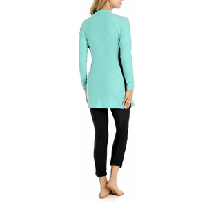 Ensemble de burkini personnalisé pour femmes, burkinis musulmans islamiques, maillots de bain à coupe haute, imprimé, ensemble 2 pièces, spandex/polyester de haute qualité - Product Image 2
