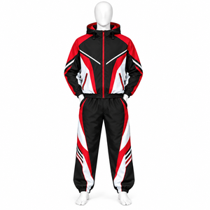 Ensembles de survêtements coupe ample taille haute coupe-vent personnalisés en gros pour hommes, en nylon léger, style streetwear - Product Image 4