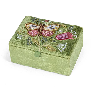 Boîte de rangement pour bijoux en perles de rocaille faites à la main, boîte à bijoux décorative haut de gamme pour perles de rocaille, boîte cadeau pour bijoux, artisanat artistique fantaisie - Product Image 1