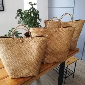 Seagrass Straw Tote Bag Women Ladies Handbags
