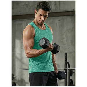 Camiseta sin mangas para gimnasio para hombre – Camiseta deportiva transpirable de secado rápido – Chaleco ligero para correr y hacer ejercicio para entrenamiento y deportes - Product Image 2