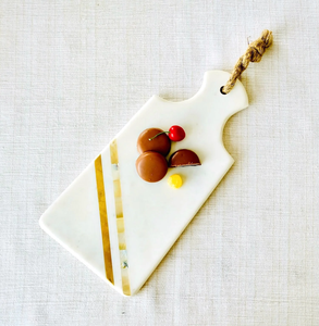 แผ่นไม้ม็อบหินอ่อนทรงสี่เหลี่ยมสำหรับใช้ในครัวเรือนดีไซน์สร้างสรรค์ทำมือ - Product Image 1