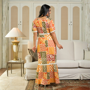 Elegante Vestido Maxi Amarillo Mostaza para Mujer - Product Image 5