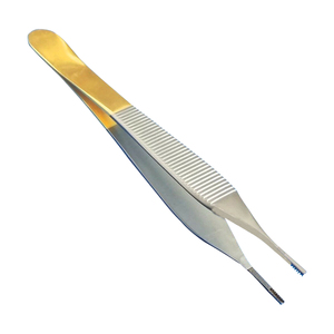 Pinzas Quirúrgicas Adson TC con Punta Serrada, Pinzas de Pulgar Quirúrgicas de Acero Inoxidable con Agarre Antideslizante, CE OEM - Product Image 1
