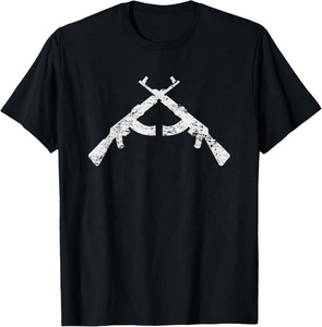 Camiseta de Manga Corta con Cuello Redondo y Estampado AK-47 Verde Oliva para Hombre, Corte Regular, Algodón Jersey Ecológico Antiarrugas, Estilo Casual - Product Image 3