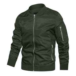ACTIVE ENTERPRISES Classic Eco-Friendly Polyester/Cotton Crew Neck Bomber <b>Jacket</b> for <b>Men</b>-<b>Summer</b> - Product Image 1