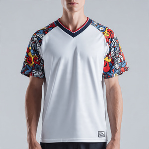 เสื้อเบสบอลปักลายแบบกำหนดเอง เสื้อเบสบอลชาย คอวี เสื้อซอฟต์บอลแขนสั้นแบบสั่งทำพิเศษสำหรับผู้ชาย - Product Image 5