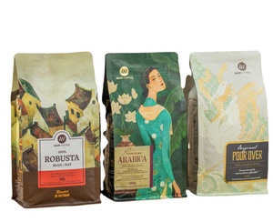 Café HANCOFFEE VIETNAM PREMIUM 100% ARABICA torréfié en grains entiers 500gr/sac - Service de marque privée avec échantillon gratuit - Product Image 4