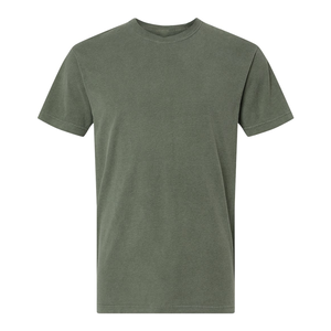Men's <b>Olive</b> <b>Green</b> Short Sleeve Crew Neck <b>T</b>-<b>Shirt</b> 100% Cotton Regular Fit Casual Jersey Solid Color Blank Design - Product Image 3