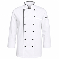 Vestes de chef pour hommes avec logo personnalisé, polyester/coton, uniforme de cuisine professionnel pour le personnel de restaurant, d'hôtel et de restauration, veste de chef