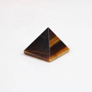 Pirámide de cristal Pirámide de ojo de tigre natural Piedra natural Piedras preciosas Curación Ágata Pirámides Mayorista - Product Image 1