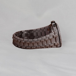 นาฬิกาดีไซน์พรีเมียมทรงกลมประดับเพชรโมอิสซาไนต์ VVS พร้อมกลไกควอตซ์ ตัวเรือนโรสโกลด์ - Product Image 2