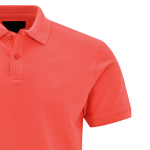 Polo de Manga Corta para Hombre, Color Coral, Tejido Piqué, Corte Regular, Estilo Casual - Product Image 5