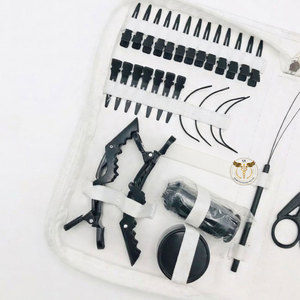 Professional Black Hair Extension Tools <b>Kit</b> – Micro Ring <b>Beads</b> Loop Needle Threader & Hook Pliers Set for Salon & Wholesale Use - Product Image 3