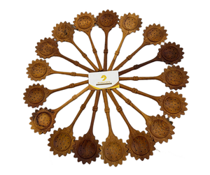 Vente directe usine : Cuillère-filtre à thé en bois de tournesol, faite à la main en bois rouge, pour thé en vrac, motif fleur, Vietnam - Product Image 1