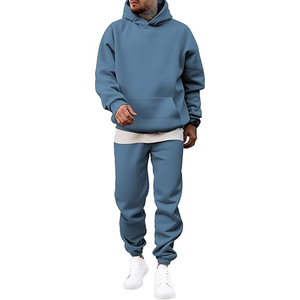 Mens Cotton Casual Tracksuit Outfit <b>Set</b> Sweatshirt Jogger Pants Sportswear Daily Comfort Wear Style - Product Image 1