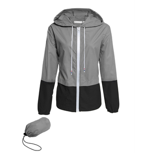 Chaqueta con Capucha de Mujer, Verde Marino, con Contraste, de Tejido Softshell, Manga Larga, Cierre de Cremallera, Resistente al Agua, para Senderismo y Actividades al Aire Libre, Corte Clásico - Product Image 4