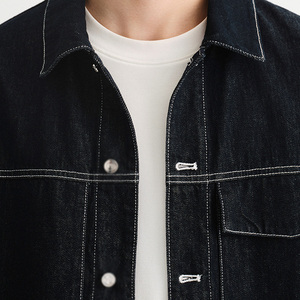 Chaqueta Vaquera para Hombre, Resistente al Viento, Corte Holgado, Color Azul, con Logotipo, Duradera, Precio al por Mayor, Diseño Personalizado de Alta Calidad - Product Image 4
