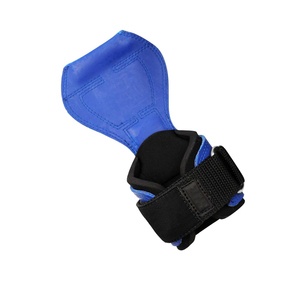 Poignées de musculation ASKIM IMPEX en PU bleu avec support de poignet réglable et sangle Velcro pour l'entraînement en salle de sport - Product Image 4