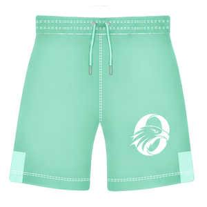 Conjunto de Camiseta y Pantalones Cortos de Rugby Verde Menta y Blanco, Cuello en V, Diseño Geométrico, Uniforme de Equipo Personalizado, Transpirable, para Entrenamiento Deportivo - Product Image 5