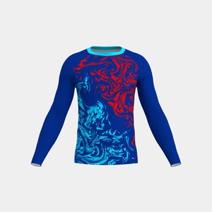 Maillot de bain à manches longues pour homme, protection UV UPF50+, tissu lavé, respirant, séchage rapide, écologique, USA Europe - Product Image 1