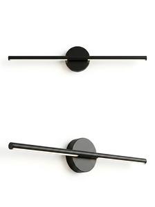 Lámpara de Pared Minimalista de Metal Negro, LED Giratoria, Luz Blanca Cálida, Regulable, Iluminación Interior, Lumetal Vietnam, para Baño, Sala de Estar, Dormitorio - Product Image 2
