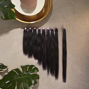 Venta al por mayor 100% Natural cutícula alineada Remy indio tejido de cabello humano sin procesar de La India - Product Image 2