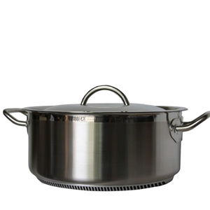 Casseroles en aluminium léger de forme ronde, argentées, brillantes et polies, ustensiles de cuisine créatifs faits à la main - Product Image 5