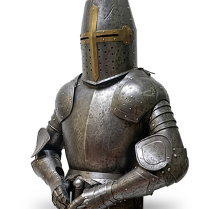 Épingle d'armure médiévale de chevalier en acier antique, réplique historique, portable pour cosplay, vente en gros - Product Image 4