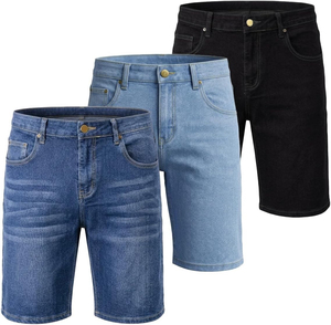 Fashionable High Waist Denim Shorts Summer Casual Super Distressed <b>Jeans</b> Shorts Straight Leg Casual Summer Style 100% Cotton - Product Image 2
