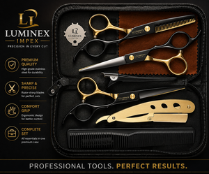 NYBL-55 5.5inch Straight <b>Left</b>-<b>handed</b> <b>Scissors</b> JAPAN 440C Sharp 58-59HRC Hardness Stainless Steel Handle Barber Shears Hair 28 - Product Image 1