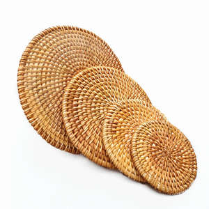 Posavasos Clásicos de Mimbre y Ratán Tejidos a Mano para Café y Té, Decoración, Proveedor Mayorista, Hecho en Vietnam - Product Image 6