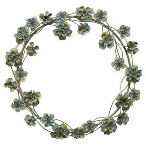 Guirnalda Floral Metálica Hecha a Mano al por Mayor, Decoración Colgante de Flores Doradas y Rosas de Lujo, Adorno Rústico para el Hogar, Guirnalda Navideña - Product Image 2