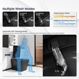 Automatic Smart Toilet with Wireless Remote Control Intelligent Opening and Closing Lid Waterless Bathroom Accessory - Product Image 3