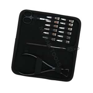 Micro <b>Bead</b> Hair <b>Extension</b> Removal Kit with <b>Bead</b> Release Pliers Pulling Hook Professional Sectioning Clips Mini Scissor in Case - Product Image 1