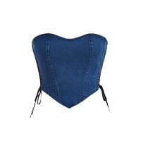 Kaliteli Nefes Alabilen Çevre Dostu Düz Renk Kot Hafif Düğmeli Moda Kadın Kolsuz Denim Bluz