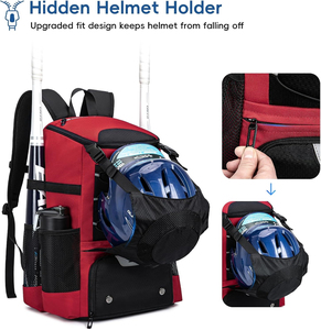 Softball & Baseball Uniform Bags for Women-1680D Material 30-<b>40L</b> Capacity Customizable Color & Size Softback Day <b>Backpack</b> - Product Image 2