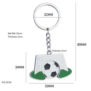 Llavero Colgante de Aleación de Zinc con Diseño de Balón Deportivo de Moda Creativa, Impresión Láser, Forma Irregular, Mini Ficha para Carro de Compras - Product Image 4