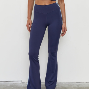 Pantalon de jogging décontracté en molleton pour femme, taille haute avec cordon de serrage, idéal pour l'entraînement - Product Image 1