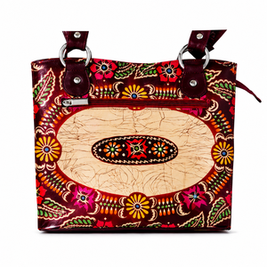 Bolso Tote de Cuero Genuino para Mujer, Bolso de Hombro de Gran Capacidad con Cierre de Cremallera y Asa Doble - Product Image 1