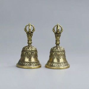 Campana de Mano Festiva de Latón, Ideal para Diwali, Navratri, Puja, Rituales, Sonido Sagrado Tradicional que Mejora la Energía Positiva - Product Image 6