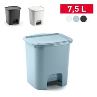 Papelera de 7.5L con Pedal, Contenedor de Basura de Plástico con Diseño Elegante para Uso en el Hogar o la Oficina