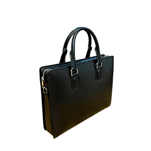 Genuine Leather Soft Laptop <b>Bag</b> Waterproof Luxury Casual Design Elegant Black Sturdy Stand Premium Business Style - Product Image 1