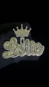 Pendentif Couronne de Luxe en Moissanite et Diamant, Style Hip Hop Bling Iced Out, Disponible en Gros - Product Image 5